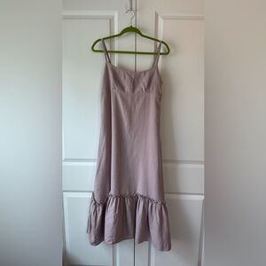 Patagonia Women’s Hempress Hemp Blend Tiered Midi Length Dress Lavender Sz 10